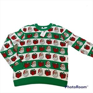 NOT SO UGLY Topman Christmas Xmas holiday festive Santa sweater XL